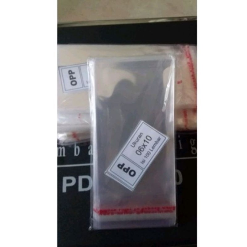 ECER !! (isi 100) Plastik OPP 6x10 / Plastik Lem 6x10 / OPP Lem 6x10 cm