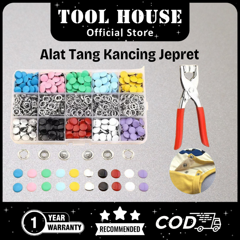 

Tool House [Garansi toko 1 Tahun] 100pcs/200pcs Tang Pengencang Kancing Snap Untuk Peralatan