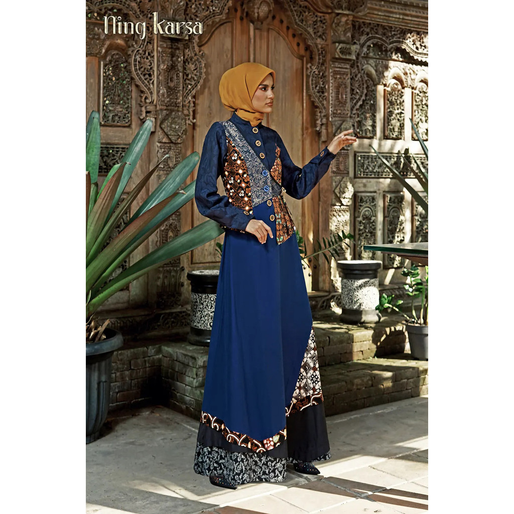 TUNEECA Gamis Larasati Tirta - T-1024009 | Gamis Batik Premium