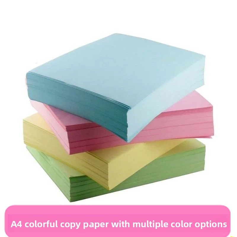 

Pink A4 Copy Paper 80G Colorful 500 Sheets / Pack Non-jamming Office Supply White Paper for Business And Education Needs