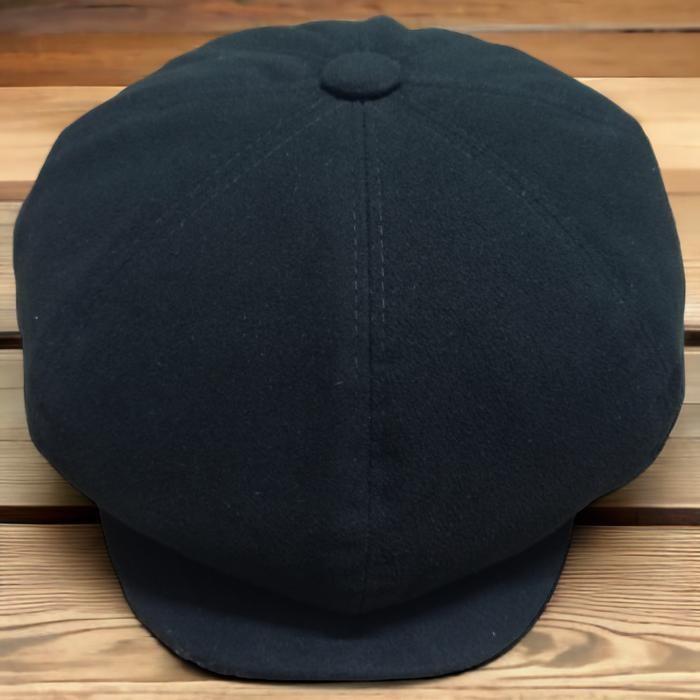 Topi Sutradara Pria Topi Newsboy Cap Pria Gatsby / Topi Pet Pria Jadul - Hitam, ALL SIZE gesper