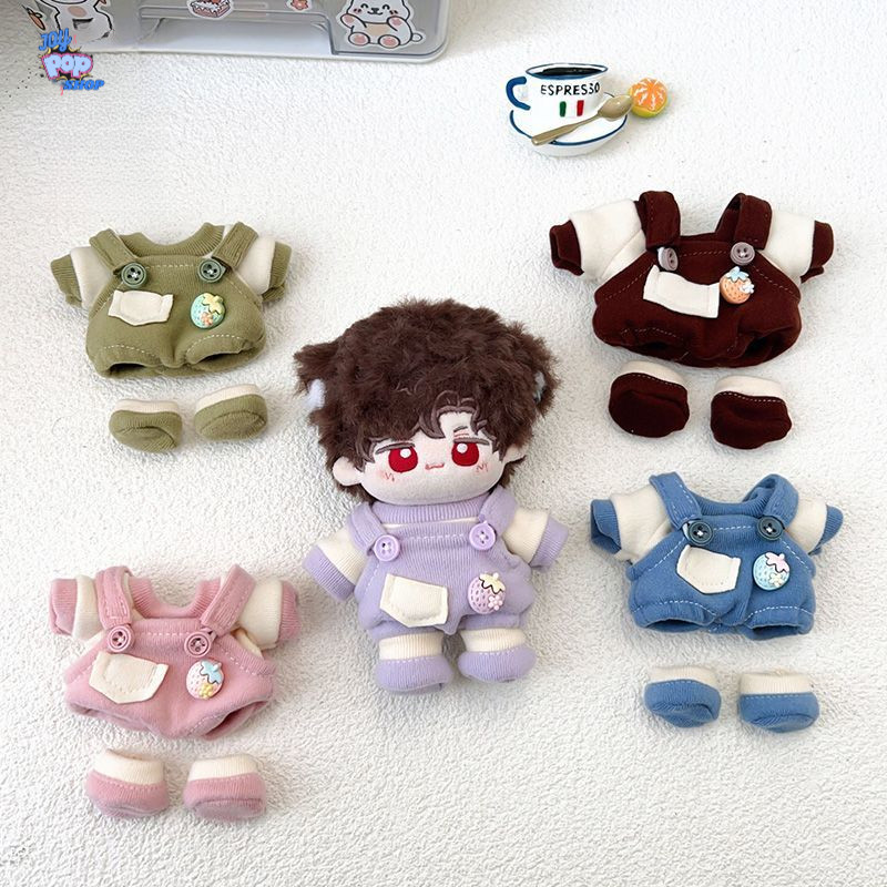 Pakaian Boneka Idol Ukuran 10Cm Baju Boneka Bahan Katun One Set Overall T
