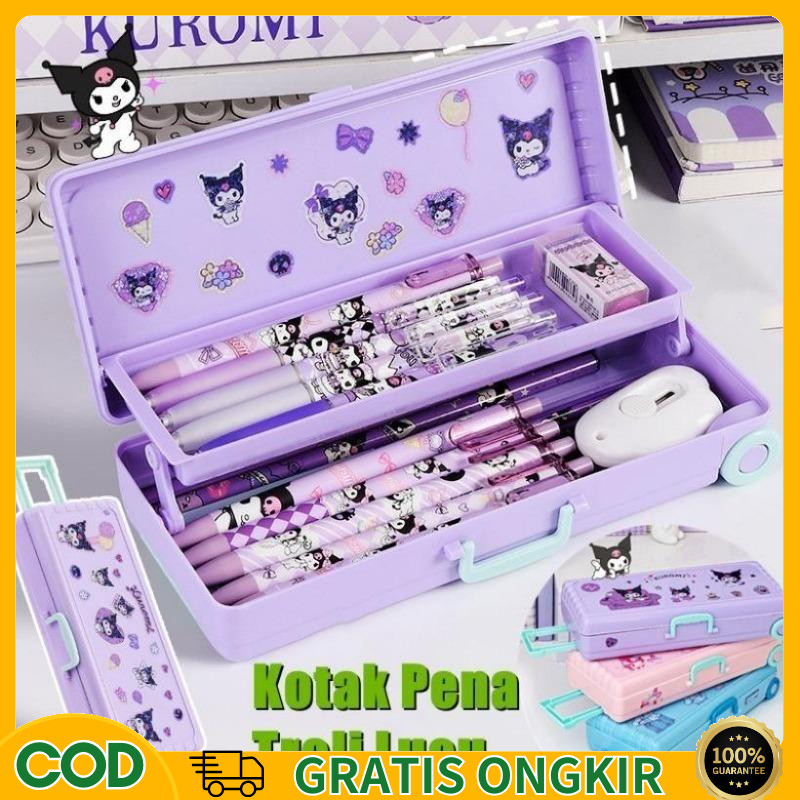 

【COD】Sanrio Seri Anime Kartun Pensil Kasus Troli Kotak Alat Tulis Lucu Kuromi/Melody Pensil Koper Kapasitas Besar Kotak Penyimpanan Alat Tulis Hadiah Anak