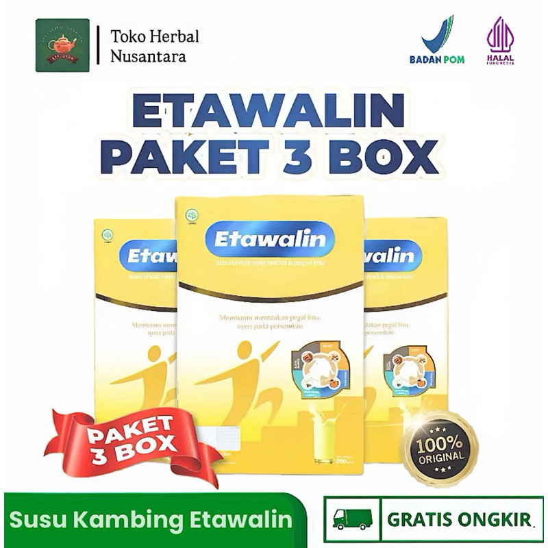 

Susu Etawalin - Paket 3 Box Untuk Atasi Asam Urat Radang Nyeri Sendi Pegal Linu