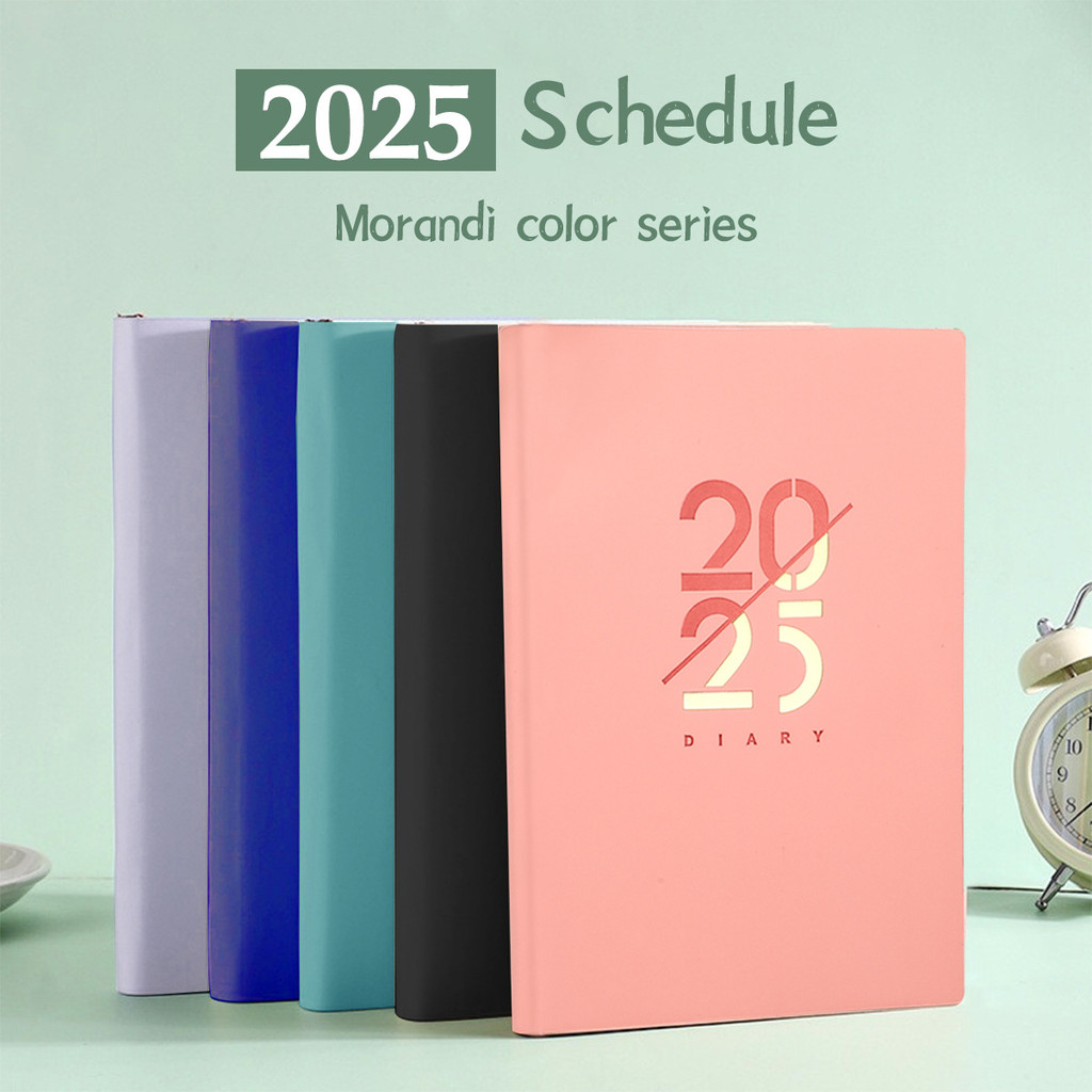 

Agenda Notebook daily 2025 Planner Notepad Diary Stationery schoolsupplies 100 gsm English version