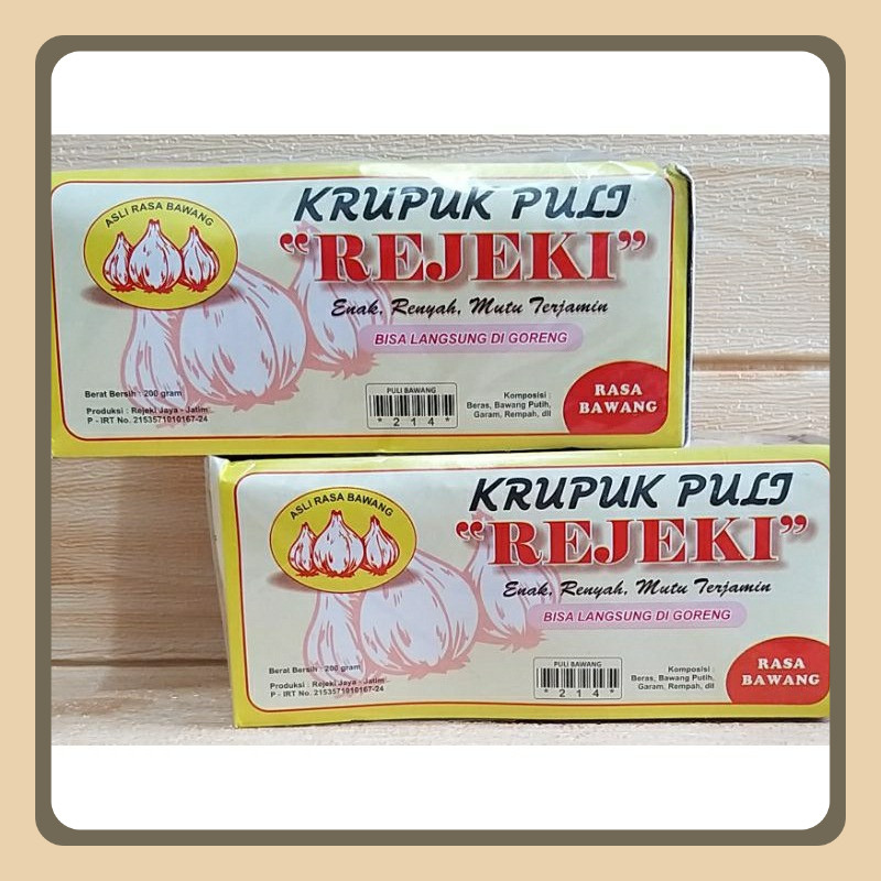 

MURAH Kerupuk Puli Rejeki Tipis Gurih Rasa Bawang 200gr / Krupuk Puli Rejeki