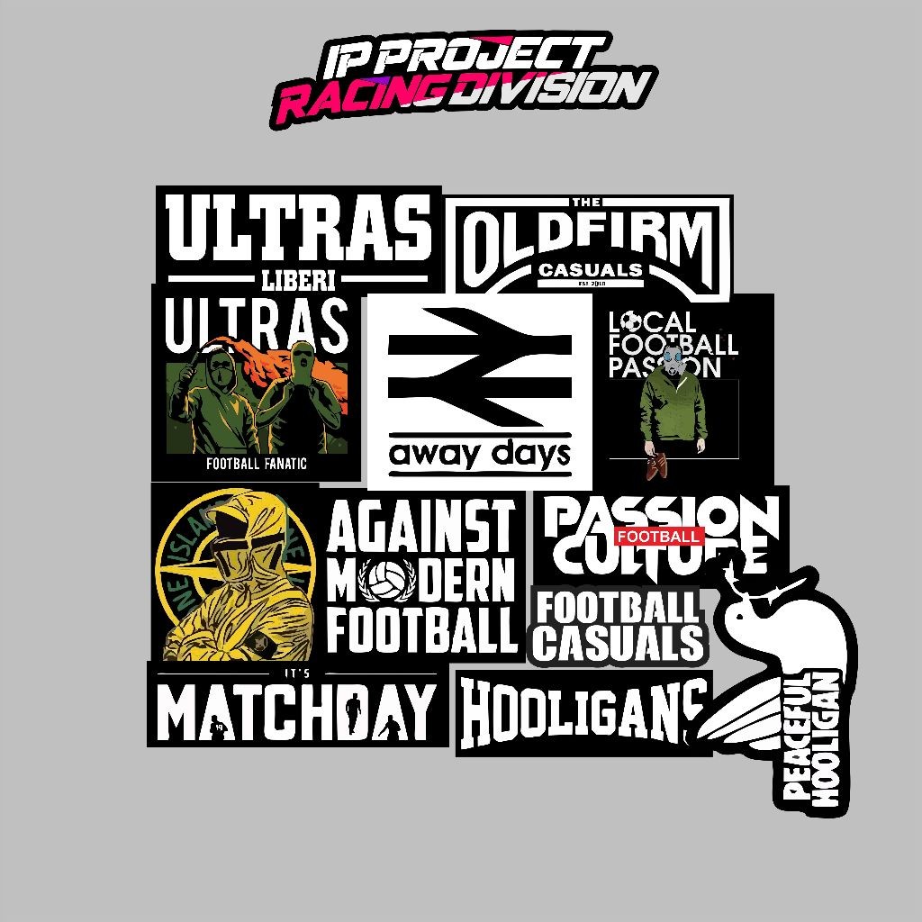 

STIKER CASUAL FOOTBAL,HOLIGANS, ULTRAS, ISI 13 PCS , sticker anti air, aesthetic