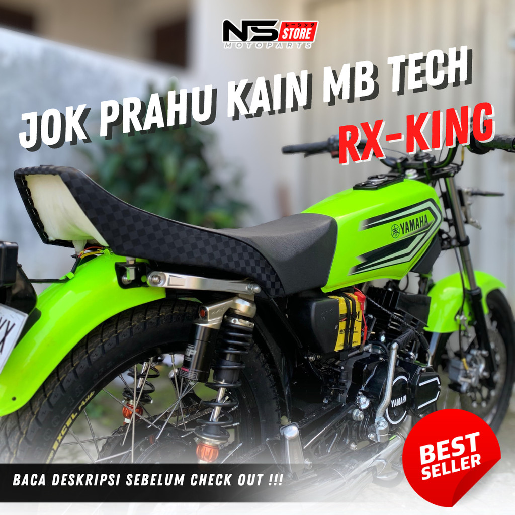 Jok Rx King MB-Tech Premium List Hitam Catur Original - Jok Perahu Sadel Motor Yamaha Rxk Rxking