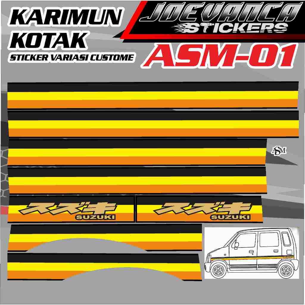 Striping Mobil Suzuki KARIMUN KOTAK VARIASI ASM Bahan Premium