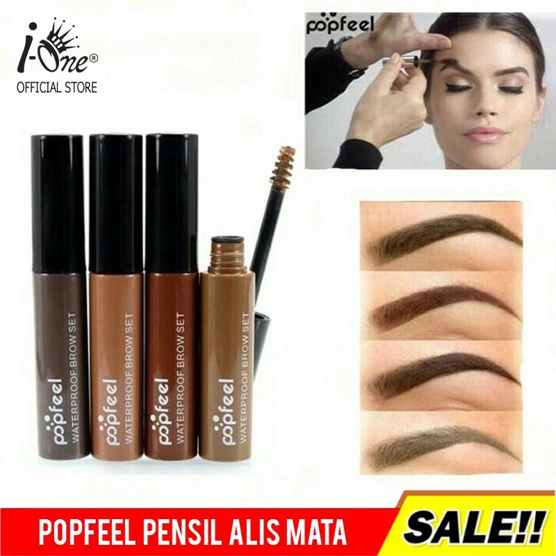 New Import Korea Popfeel Eyebrow Gel Maskara Pensil Alis Tahan Lama Anti Air Original 4 Varian Warna