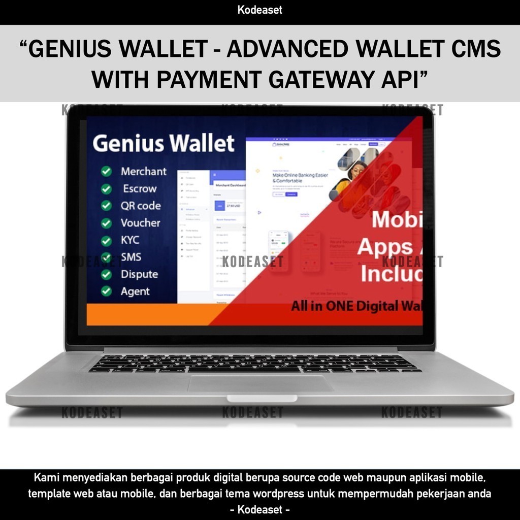 SOURCE CODE APLIKASI WEB GENIUS WALLET - ADVANCED WALLET CMS WITH PAYMENT GATEWAY API D461 KODEASET
