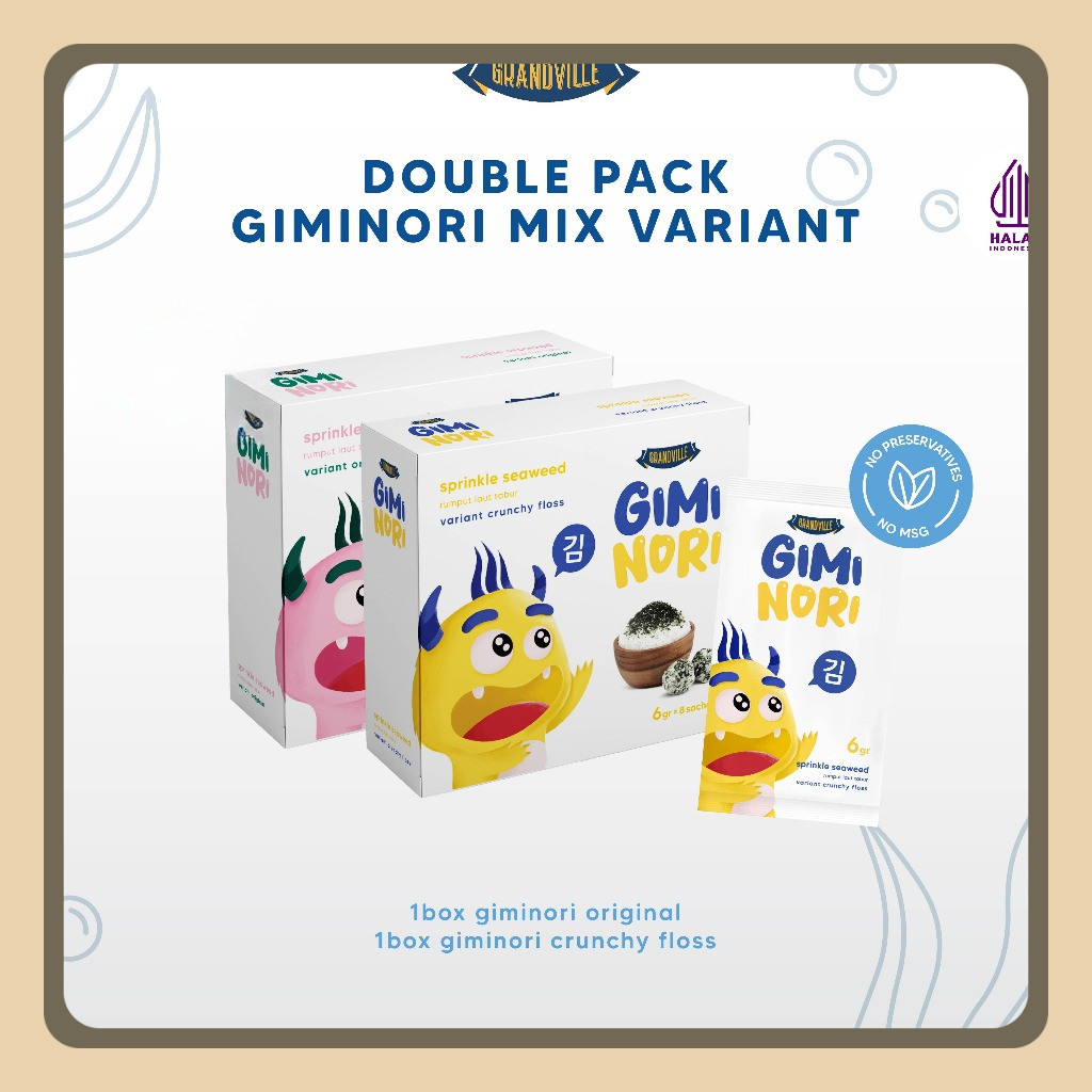 

Grandville Gimi Nori Rumput Laut Tabur Double pack Mix