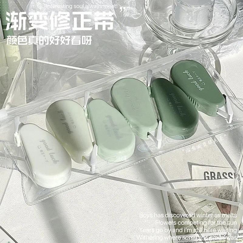 

6Pcs/Set Gradient Correction Tape Mini High-value Girls Cute Correction Tape Student Correction Tape Stationary Supplies