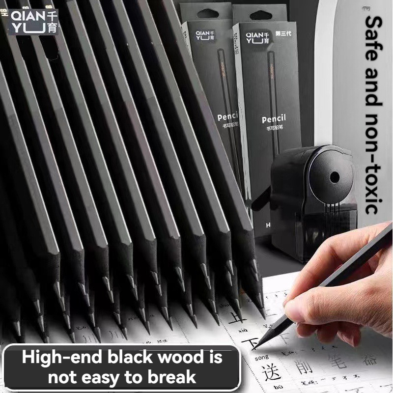 

10Pcs 2BHB Wooden Pencils Simple Black Standard Pencil Korean Stationery Writing Sketch Drawing Tools Kids Gifts Office Supplies