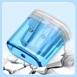 

12pcs/box Manual Pencil Sharpener Small Colored Handheld Dual Hole Pencil Sharpeners with Lid 4 Color For Kids School Supplies