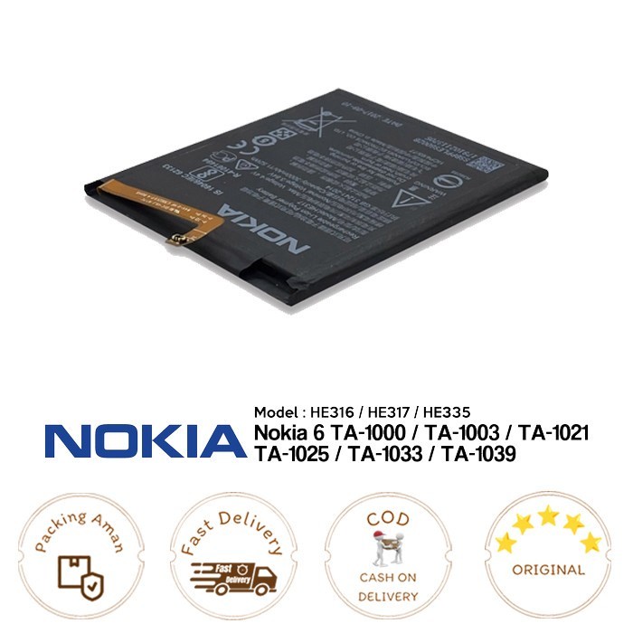 Baterai NOKIA 6 TA-0 TA-3 TA-1021 TA-1025 TA-1033 TA-1039 ORI