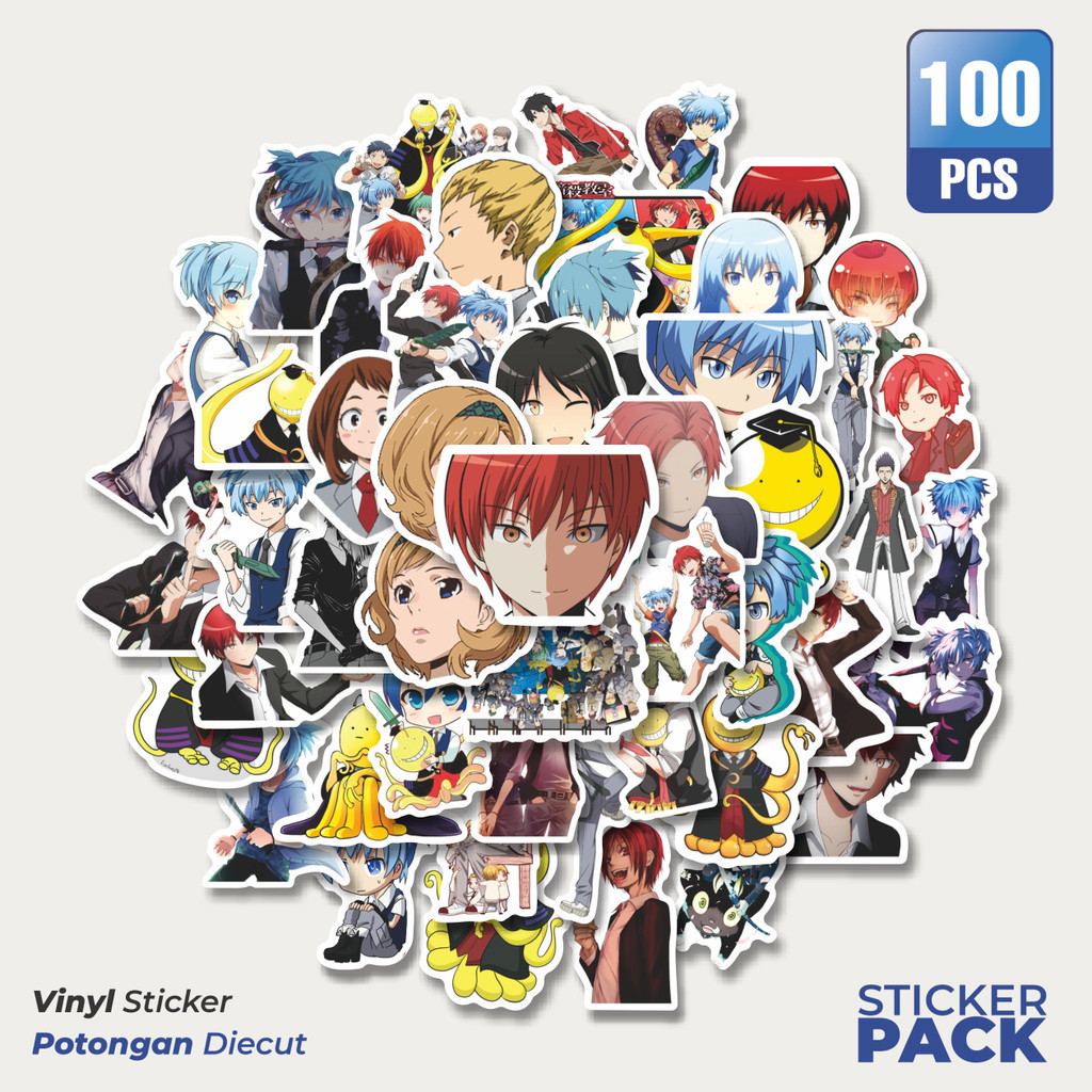 

Stiker Vinyl Sticker Anime Assassination Classroom (Ansatsu Kyōshitsu) Waterproof Aesthetic- Untuk Laptop, Motor, dan Helm - Paper Stationery Pack