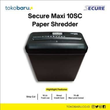 Secure Maxi 10SC Paper Shredder Mesin Penghancur Kertas Garansi Resmi