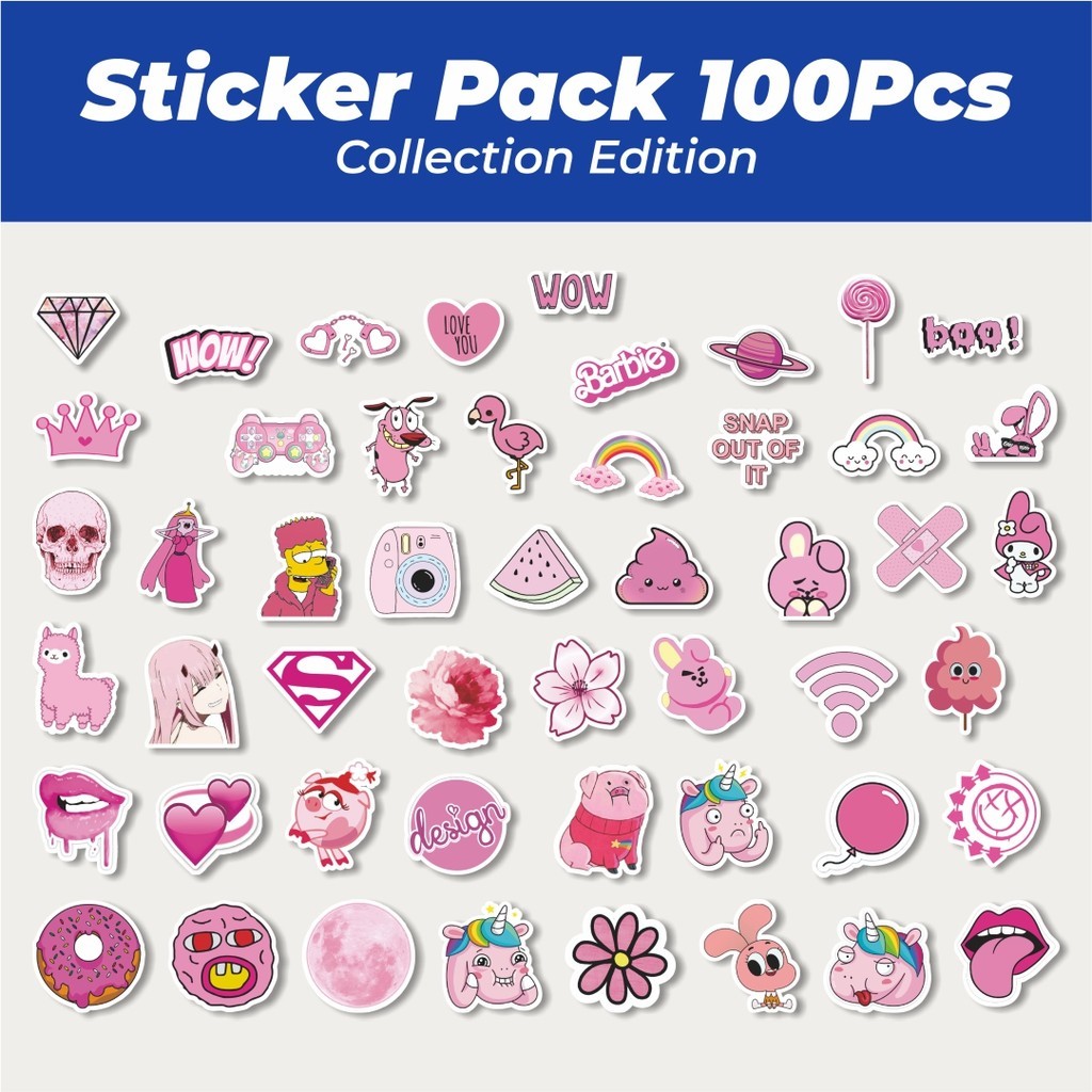 

Hot Stiker Pink Aesthetic Pinterest V5 Lucu Anti Air Stikers Berperekat Waterproof Sticker Decal Buat Motor Helm Buku Journal Koper Casing HP Laptop Botol Minum
