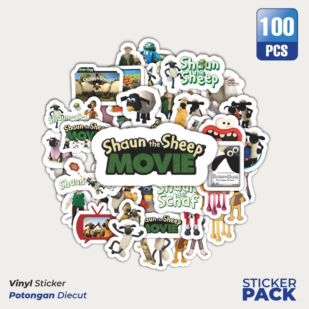 

Stiker Vinyl Stiker Kartun Shaun The Sheep Waterproof Aesthetic- Untuk Laptop, Motor, dan Helm - Paper Stationery Pack