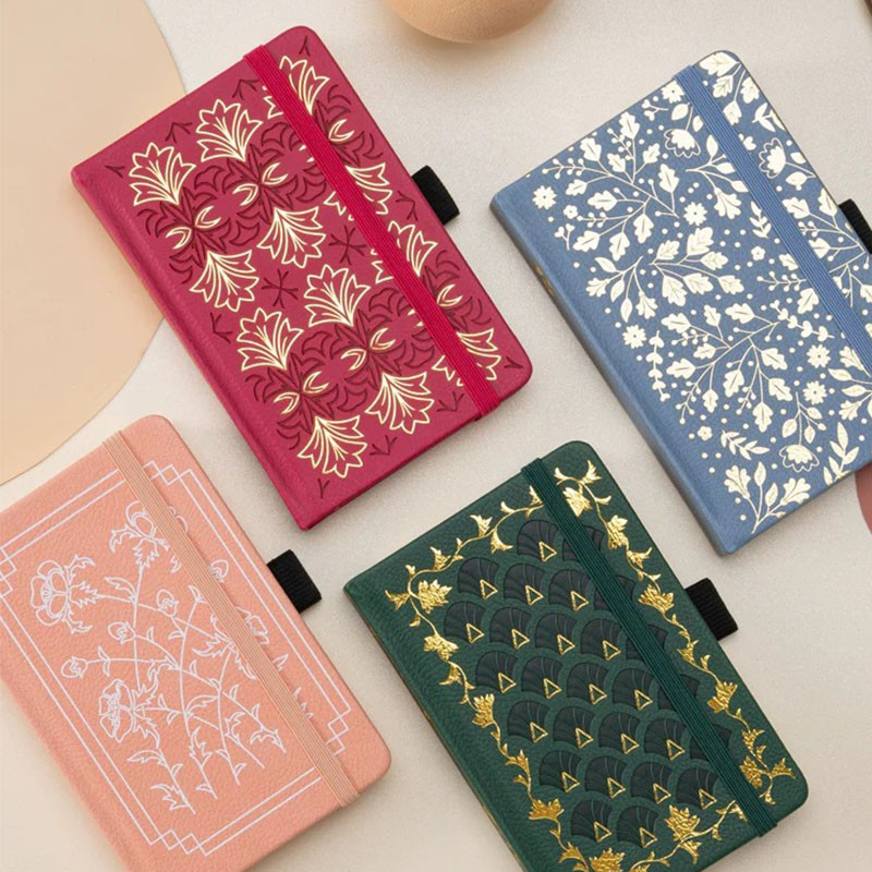 

Hard Cover Large a6 Notebook Journal 160 Numbered Pages 160gsm Thick Non Bleed Paper Dotted for Writing