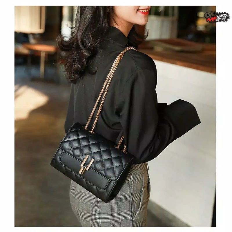 PROMO GTW -TAS WANITA AMORA GOLD /TAS SELEMPANG WANITA/SHOULDER BAG/TAS TALI RANTAI