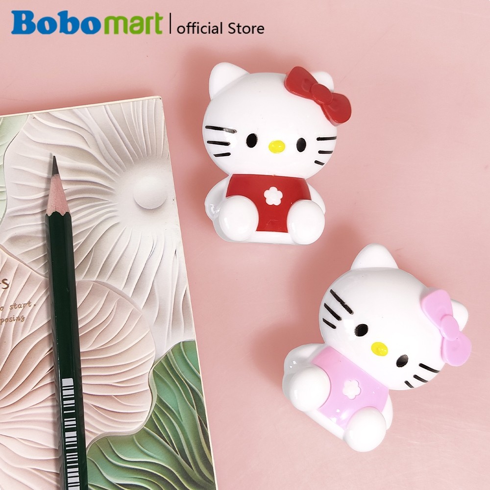 

BOBOMART 1 PCS LX-616 RAUTAN PENSIL 1 LUBANG HELLO KITTY PENCIL SHARPENER