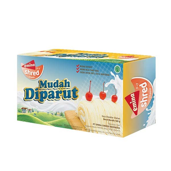 

EMINA CHEESE BLOCK SHRED MUDAH DIPARUT 160 GR - KEJU - ARM