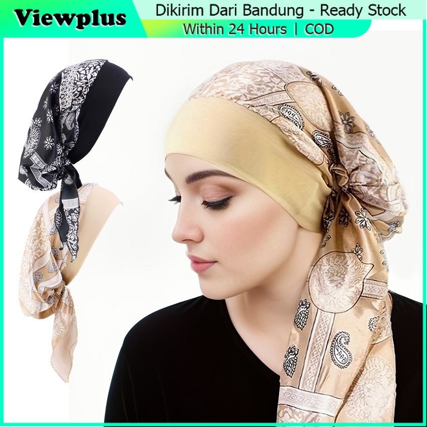Baru Premium Turban Kinanti Pashmina Turban Instan Pesta Dewasa Premium Mewah - Turban Instan Qiara