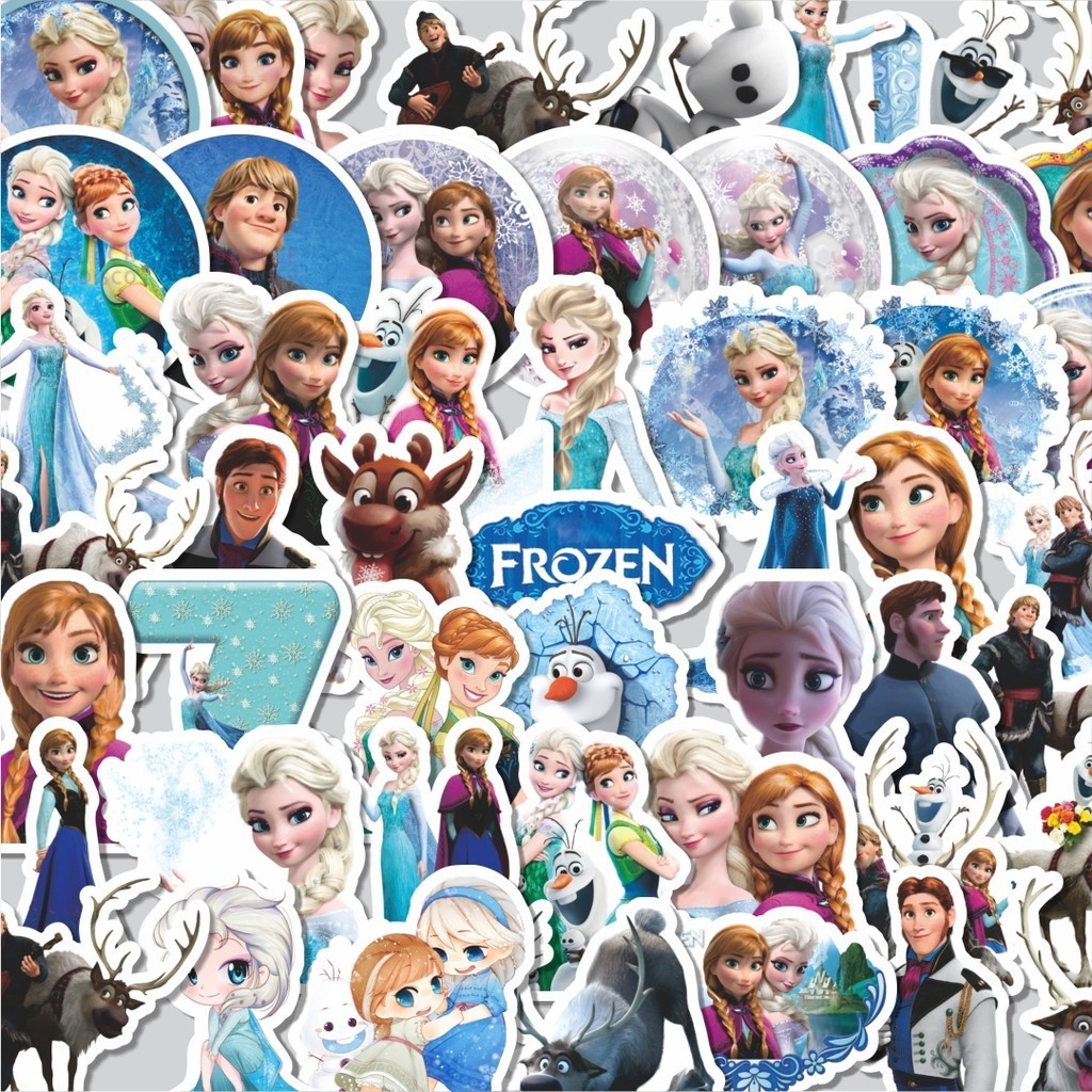 

Stiker Cutting Pack Stiker Kartun Disney Frozen Isi 100Pcs Series Aesthetic Lucu Keren Untuk Koper Bahan Vynil
