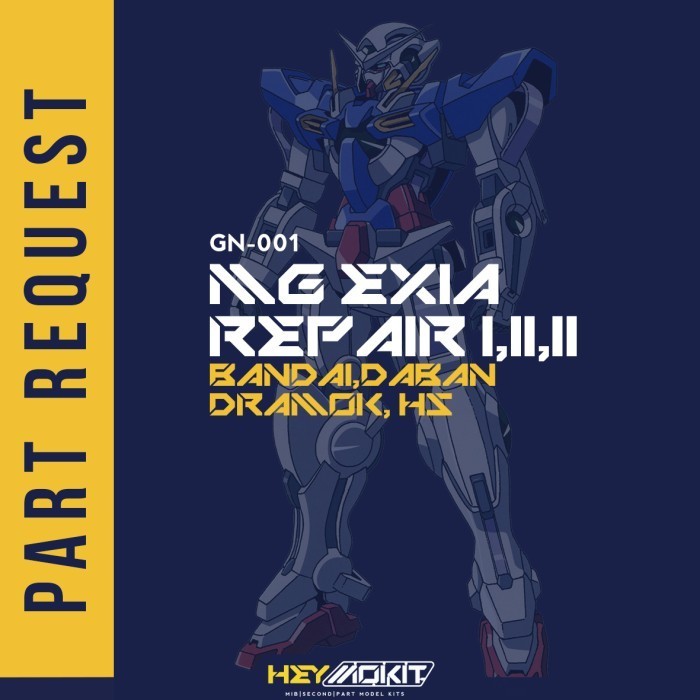 PART REQUEST MG GUNDAM EXIA REPAIR 1 2 3  BANDAI  HS