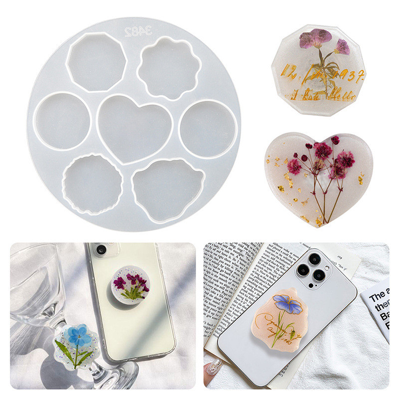

Diy Creative Mobile Phone Holder Silicone Mold Cell Phone Stand Epoxy Resin Molds Phone Grip Bracket Desktop Support Tools
