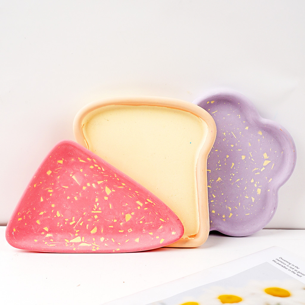 

DIY Cheese Sandwich Plum Blossom Coaster Silicone Mold Gypsum Epoxy Concrete Cement Coaster Mold Craft Gift Jewelry Storage Tray