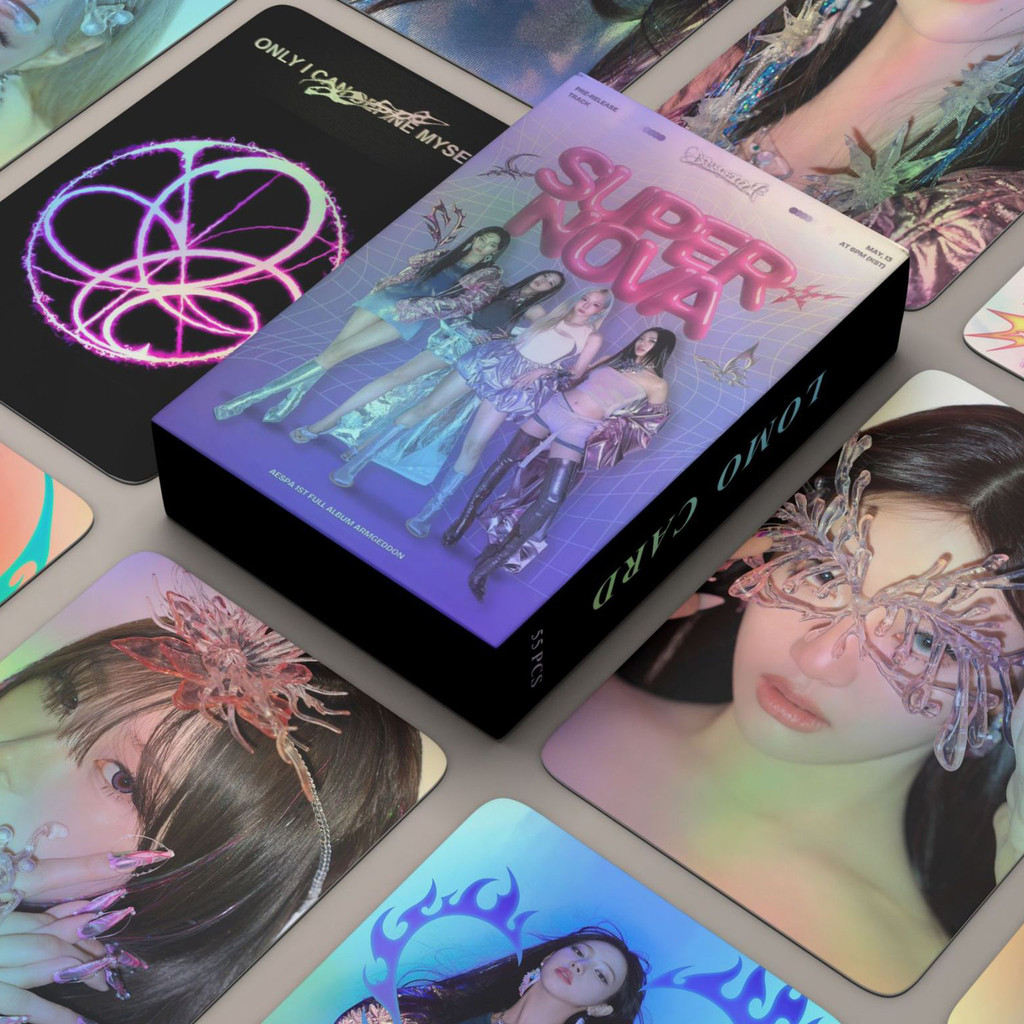 

55Pcs Idol New Album Armageddon Supernova Lomo Card Photocard NINGNING WINTER KARINA GISELLE HD Printed Postcard Fans Gifts