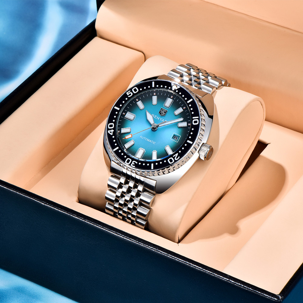 New Benyar Top Brand 42MM Men's Mechanical Watch 50M Waterproof Stainless Steel Automatic Watch Men'