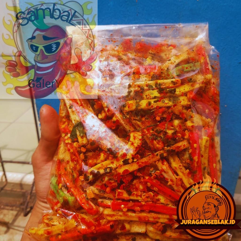

SambaL Galery KERUPUK BETON VIRAL / JAAT JADUL 250GRAM PEDAS CILI OIL ala JuraganSeblak99