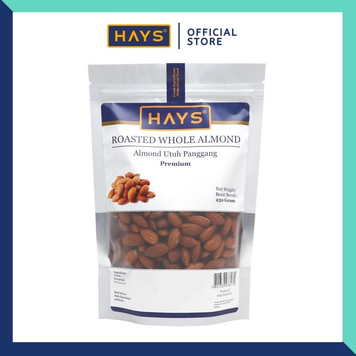 

Almond Utuh Panggang 250 GRAM / Roasted Whole Almond 250 GRAM - HAYS