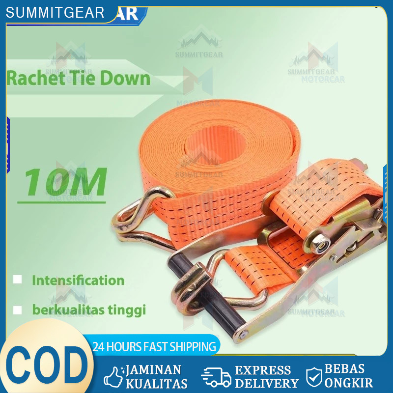 Rachet tie down/8-10 meter Trek belt /10 ton tali sound/tali barang/Track webbing cargo lashing 5CM*