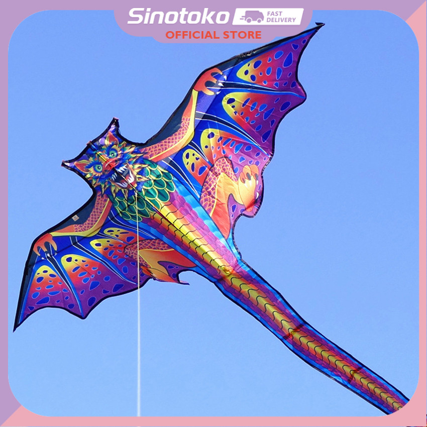 Layang -layang naga ekor panjang Layang-layang Bentuk Kartun Naga 3d Untuk Olahraga Anak Dan outdoor