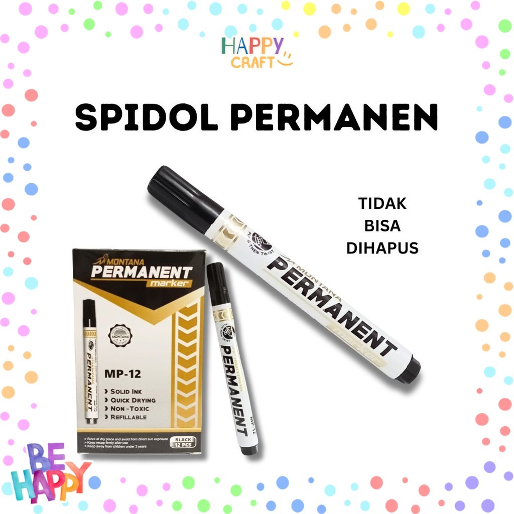 

Spidol Permanen (Tidak bisa hapus)
