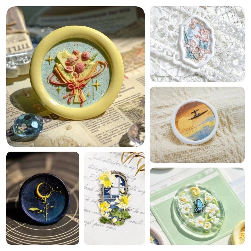 

Diy Toy Fire Seal Alien Cute Seal Head Jellyfish Cd Record Cloud Crimson Thoughts Lotus Iris Epiphyllum Stamp Toy Copper Head