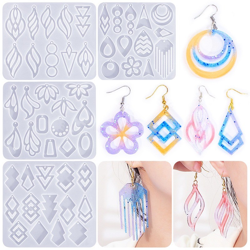 

Diy Epoxy Hollow Series Irregular Geometric Earrings Silicone Moulds