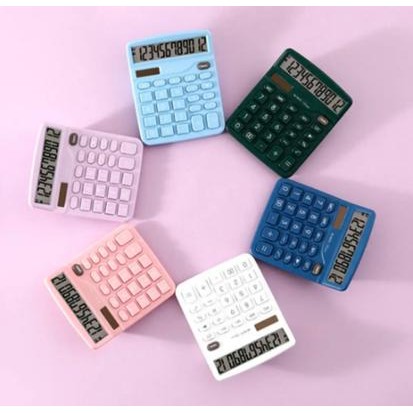 

[Produk Baru Berkualitas Garansi] Kalkulator Dual Power Solar Panel Warna Pastel 12 Digit Paling Laris