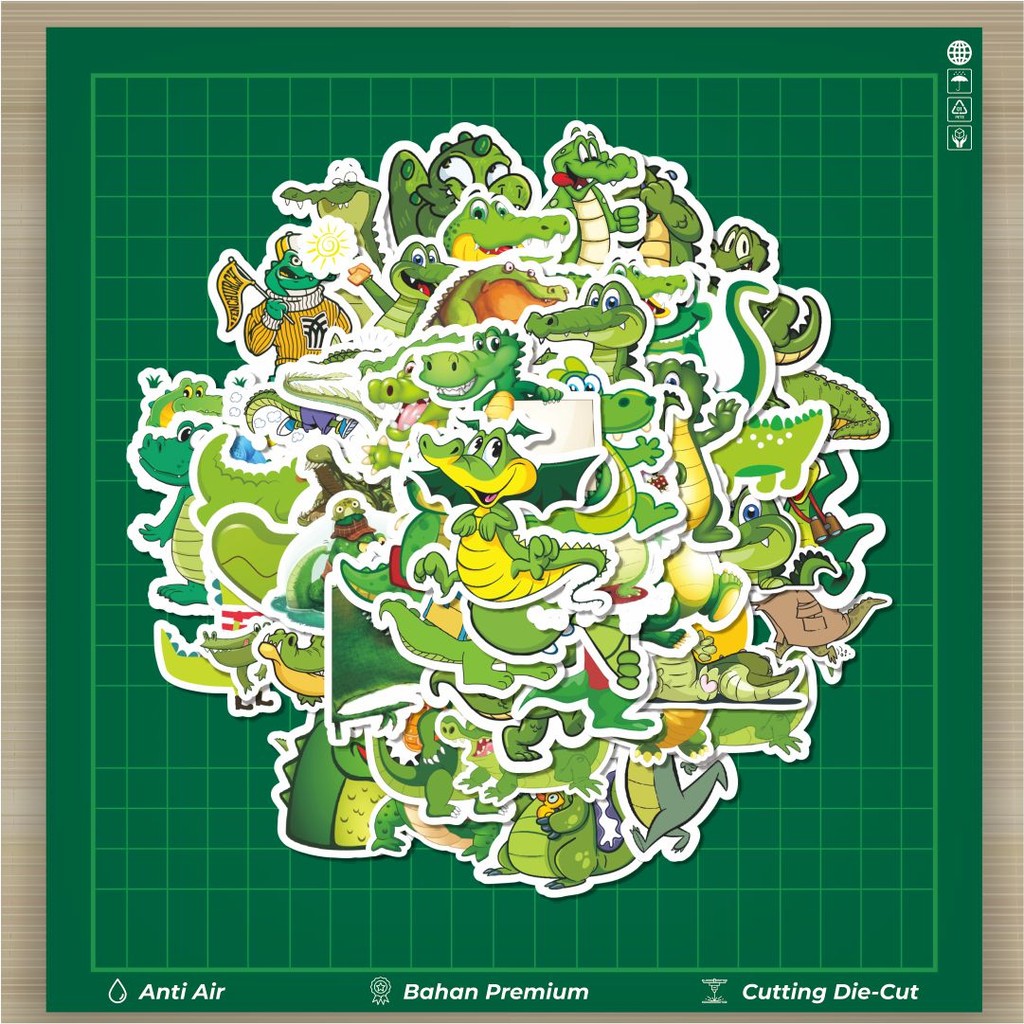 

HOT 50 PCS STIKER Stiker Cute Crocodile Kawaii Alligator Series 1 [Seri Buaya] Stiker Fashion Cars Decal Dingin Kartu Album Custom Vinyl Anti Air- Sticker Aesthetic Buku Journal Koper Casing HP Tablet Laptop Helm Motor Botol Minum