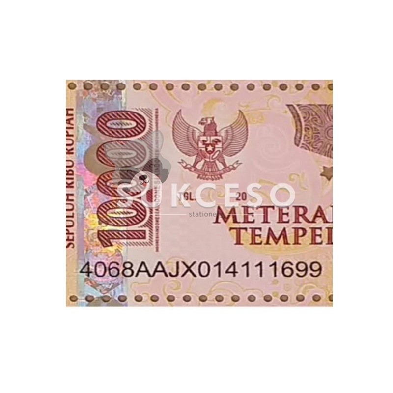 

DIJUAL SATUAN Materai Tempel 10.000