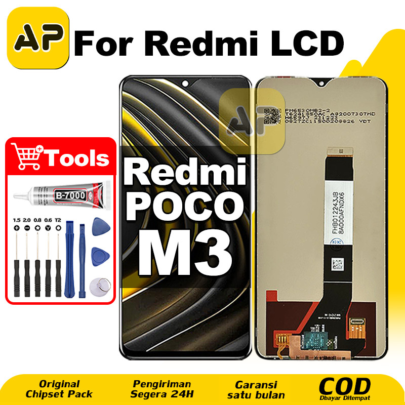 LCD Poco M3 hp Layar Sentuh Fullset Glass Touchscreen Digitizer COD