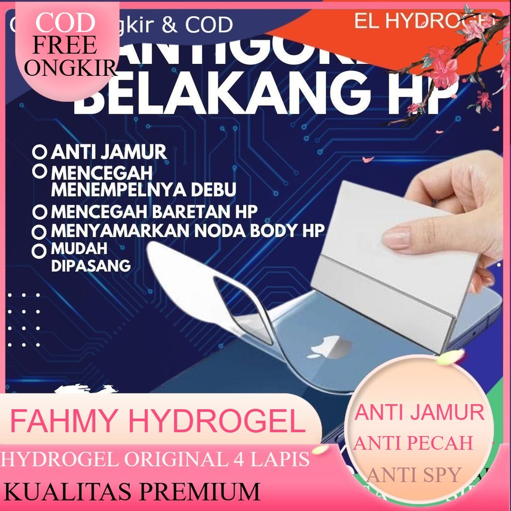 For Samsung Anti gores Belakang Handphone Anti jamur Belakang Handphone Hydrogel Untuk Semua Tipe Ha