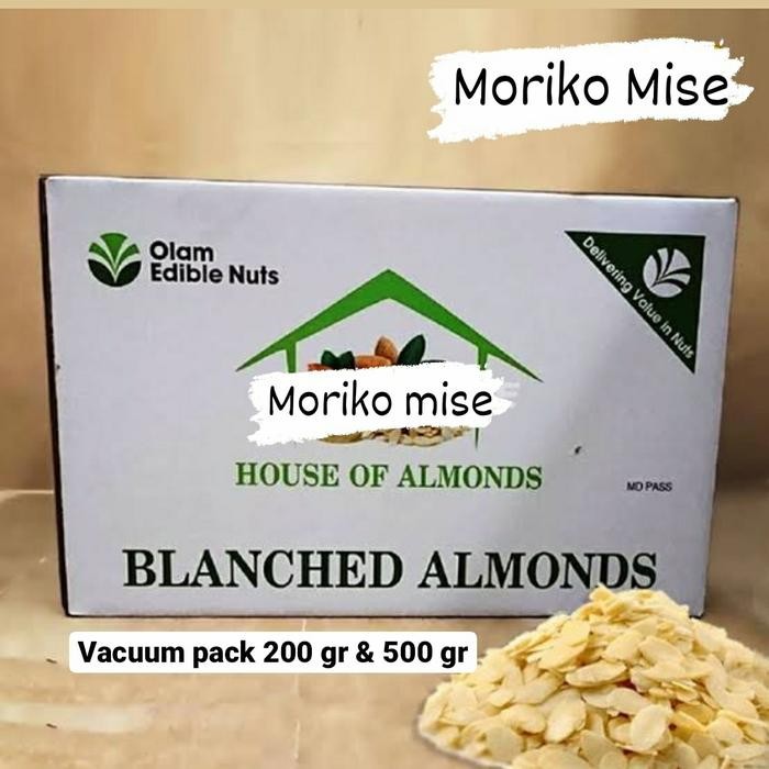

kacang almond mentah 1 kg grade a / almond sliced raw 500 gr OLAM - merk ALMONESIA