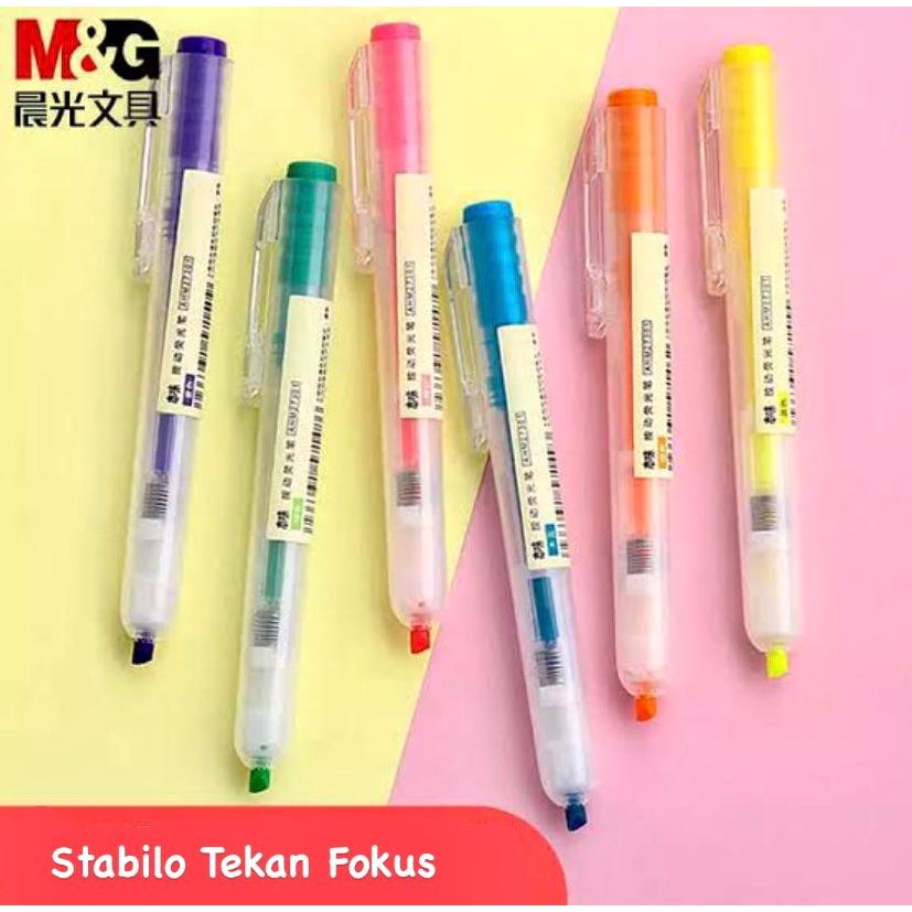 

M&G Retractable Highlighter AHM27301 Sky Blue Ink