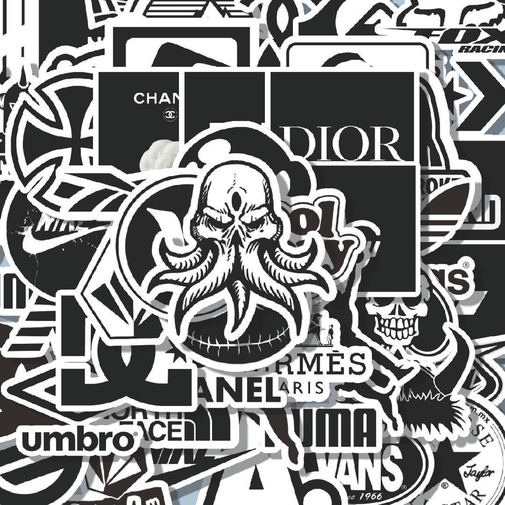 

100PCS Lucu Stiker Classical Fashion Brand v2 [Merek Fashion Klasik] Stiker Aesthetic Stiker Anti Air Stikers Berperekat Waterproof sticker decal buat Motor Helm Buku Journal Koper Casing HP Laptop Botol Minum Hadiah anak